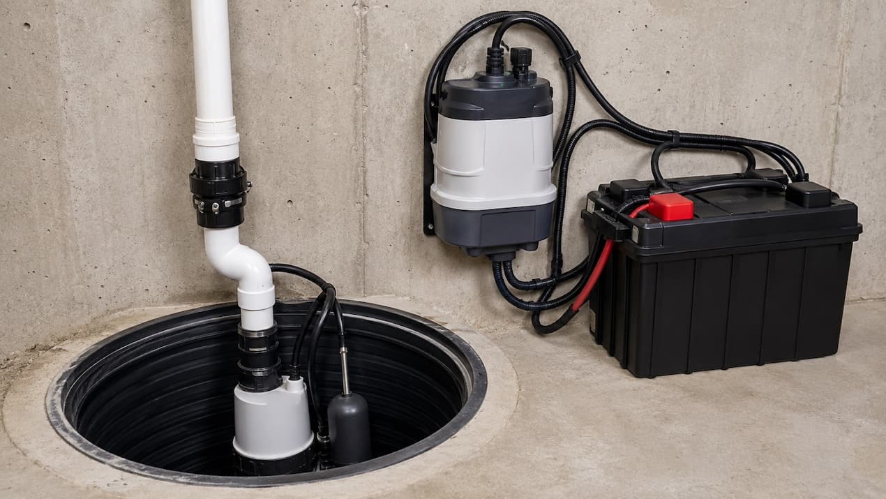 battery backup sump pump