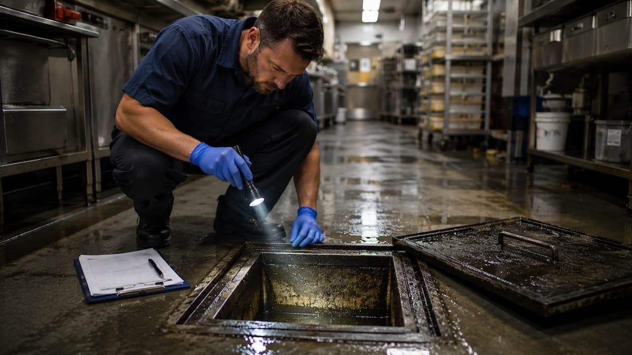 commercial grease trap inspection