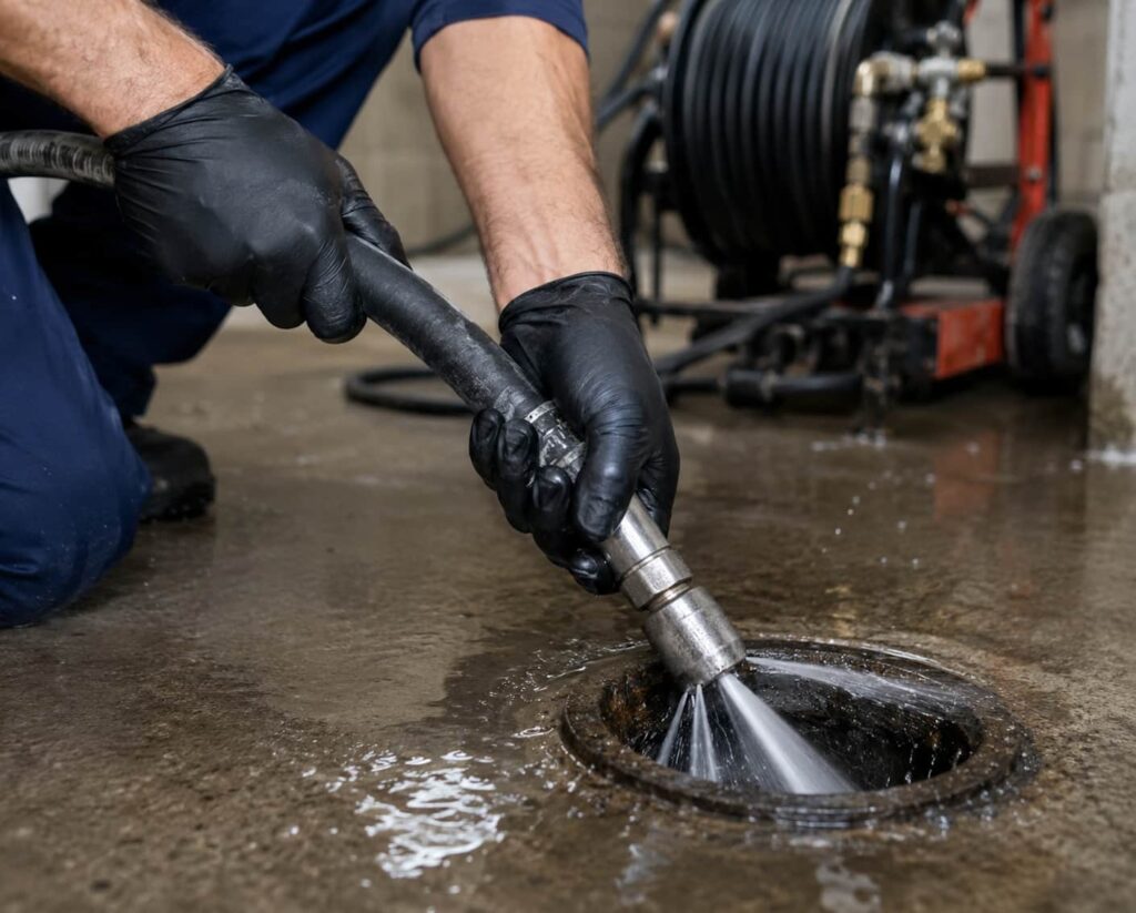 Hydro jetting services by expert plumber