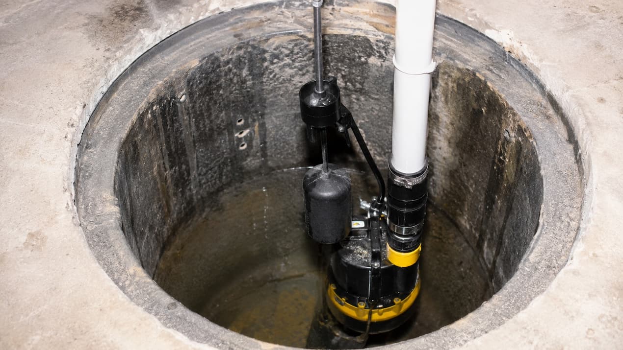 sump pump float switch running
