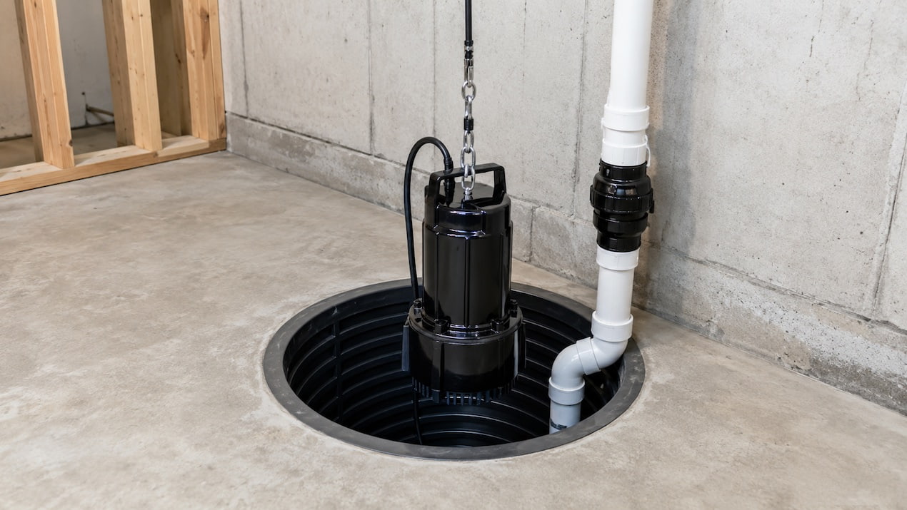 sump pump installation