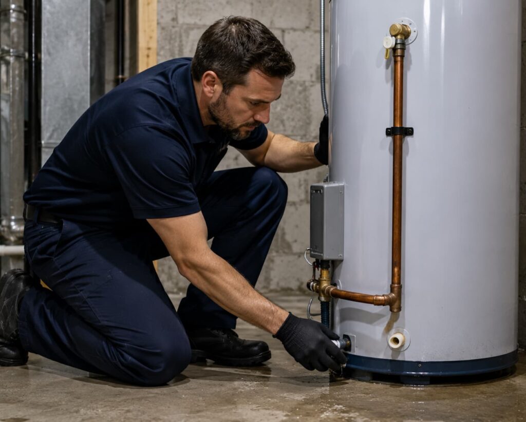 water heater repair services by expert plumber