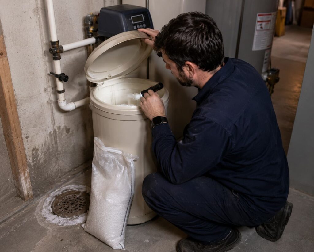 water softener service by expert plumber